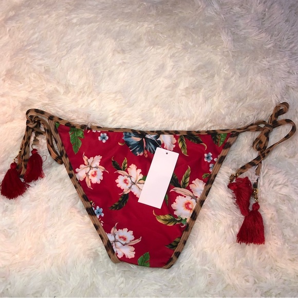 VENUS Black Red and Tan Leopard Bikini size 6 NWOT - Picture 9 of 9